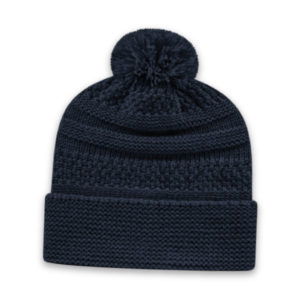 Cable Knit Pom Pom Cuffed Beanie - Image 3