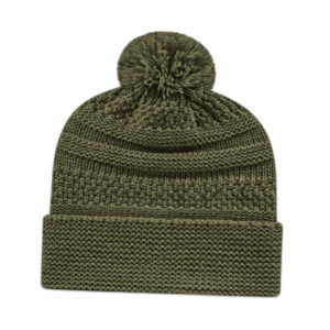 Cable Knit Pom Pom Cuffed Beanie - Image 4
